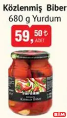 YURDUM KÖZLENMİŞ BİBER 680 G